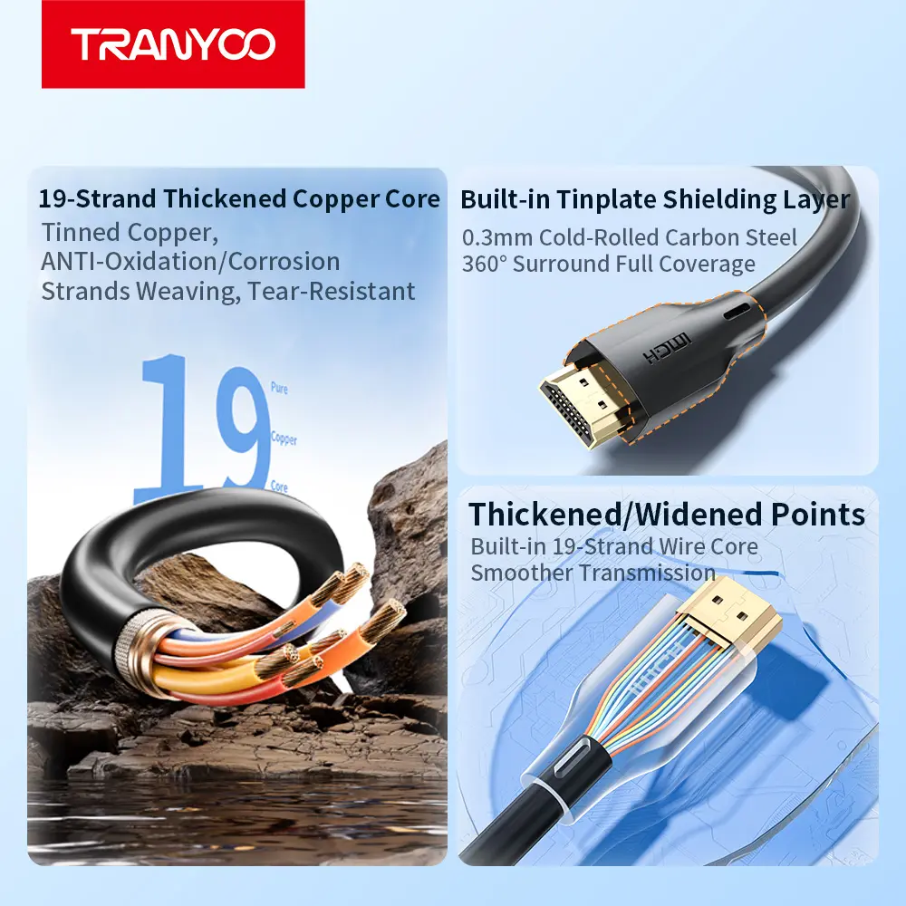 کابل HDMI کیفیت V2.1 8K TRANYOO